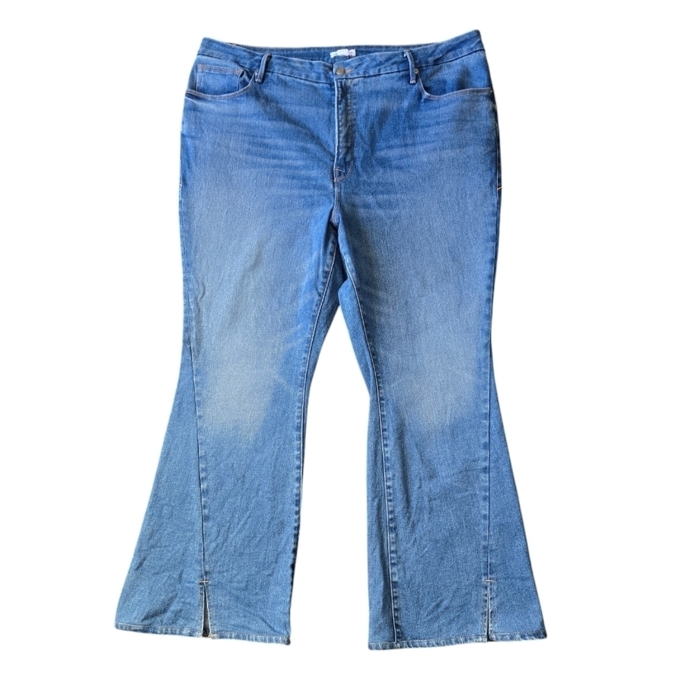Good American Women's Blue Flared Jeans. Size 22